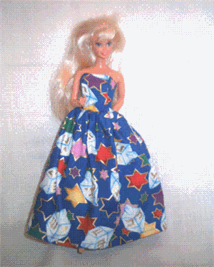 Hanukkah Barbie Dress - Blue